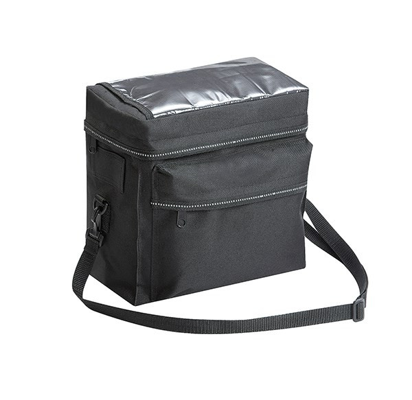 Nylon Fahrradtasche, schwarz