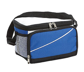 Fahrradtasche Thermo, blau-weiß